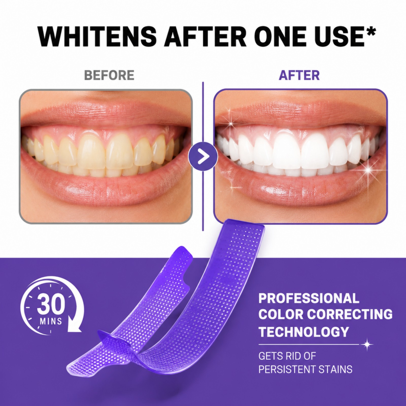 7/14/21/28 PCS Purple Teeth Wh - Whitening Strip 3D recension och pris