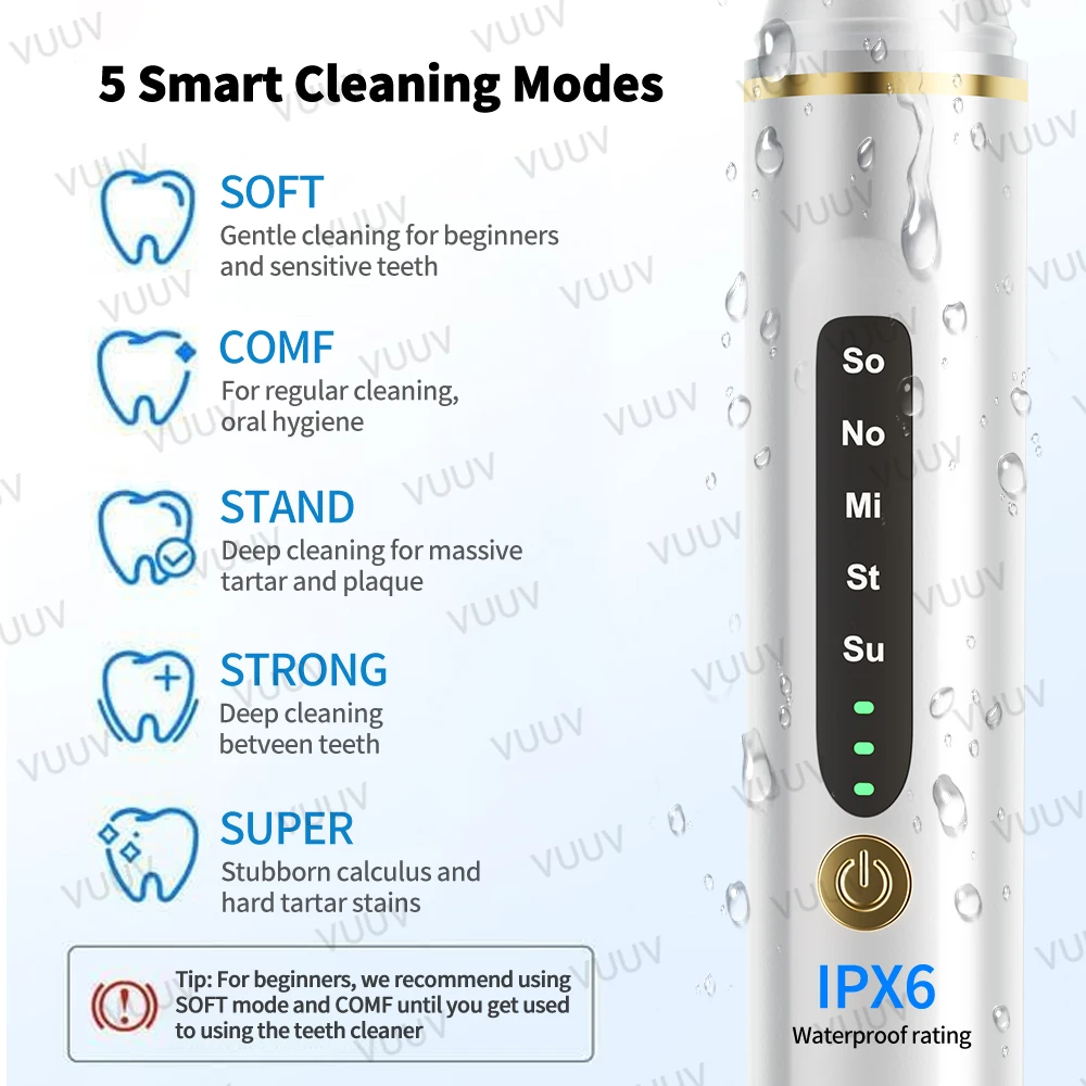 VUUV Ultrasonic Teeth Cleaner  - Teeth Whitening Uv recension och pris