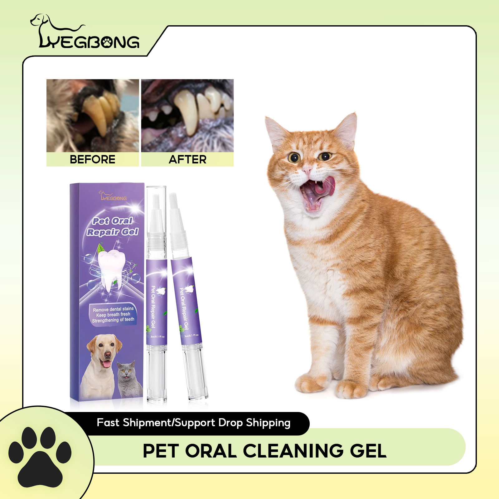 Pet Oral Repair Gel Puppy Tart - Teeth Whitening With Hydrogen Peroxide recension och pris