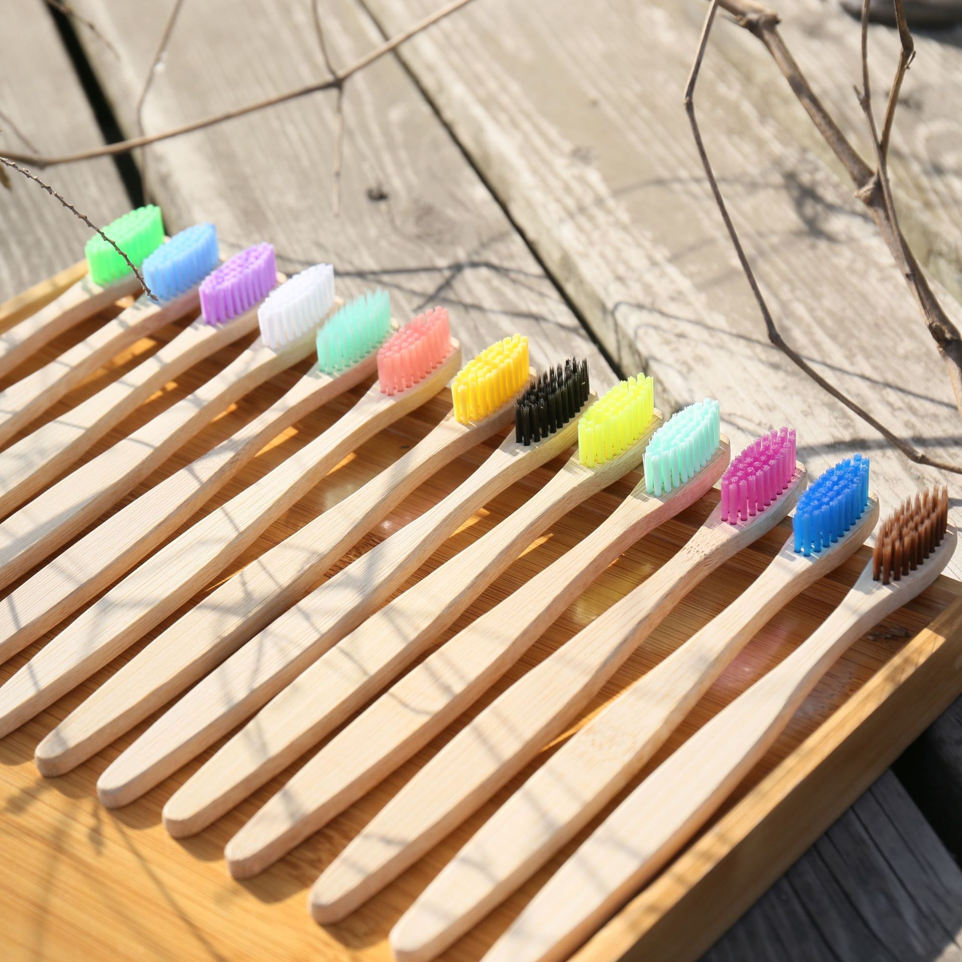 100PCS Colorful Natural Bamboo - Teeth Whitening Laser recension och pris