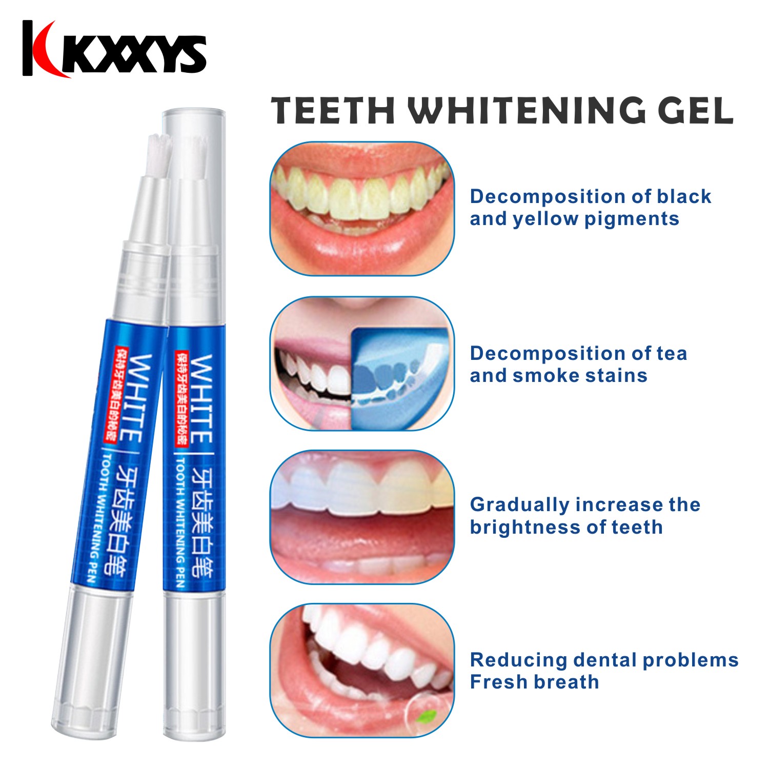 2pcs*3ml Popular White Teeth W - Teeth Whitening Gel Pen recension och pris