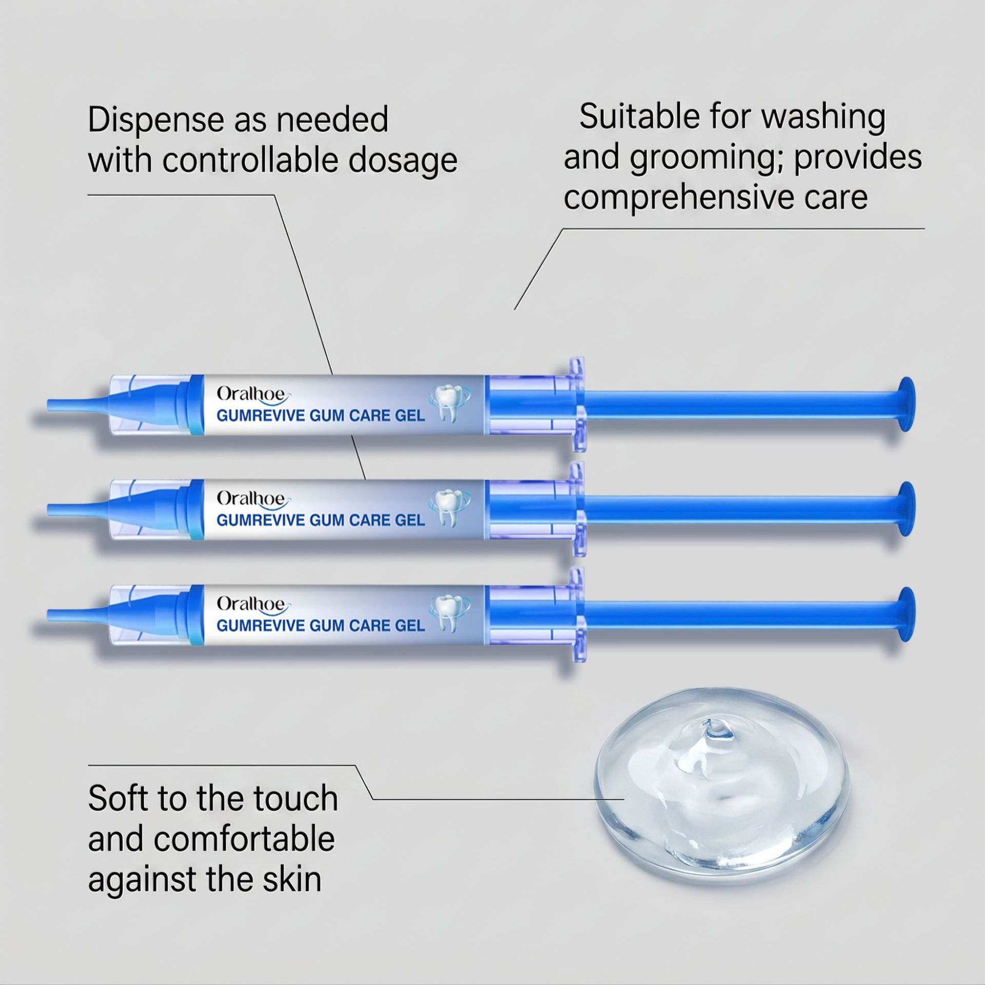 Oral Care Gel 3Pcs Gum Cleanin - Teeth Whitening With Hydrogen Peroxide recension och pris