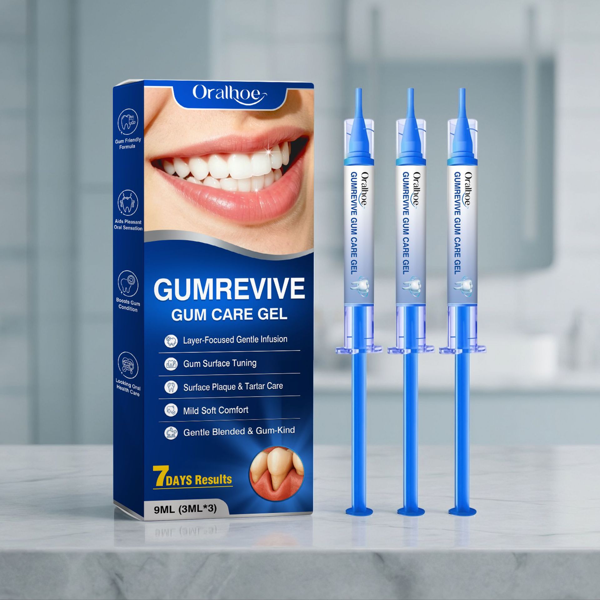 Oral Care Gel 3Pcs Gum Cleanin - Teeth Whitening With Hydrogen Peroxide recension och pris