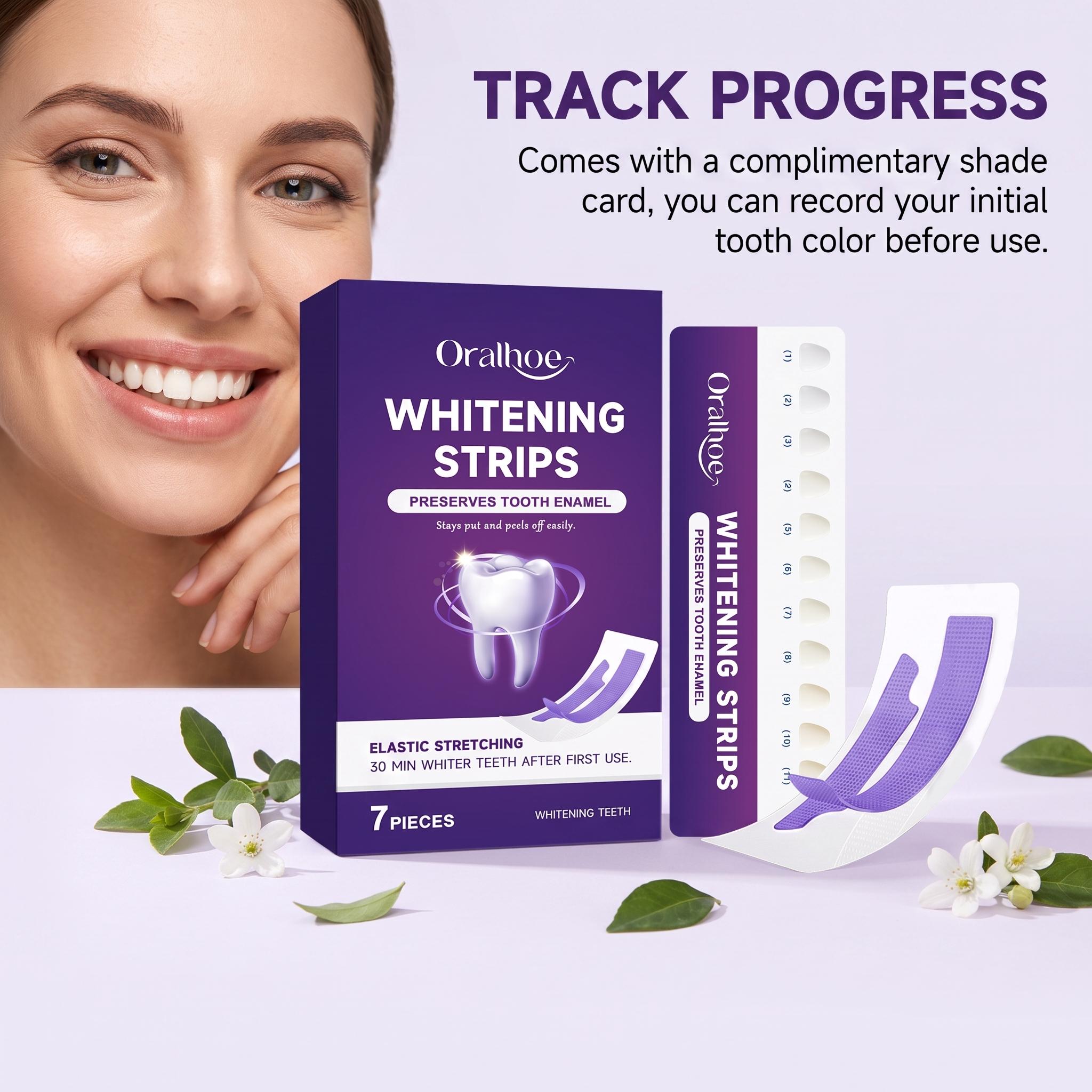 Purple Teeth Whitening Strips  - Teeth Whitening Shade Guide recension och pris