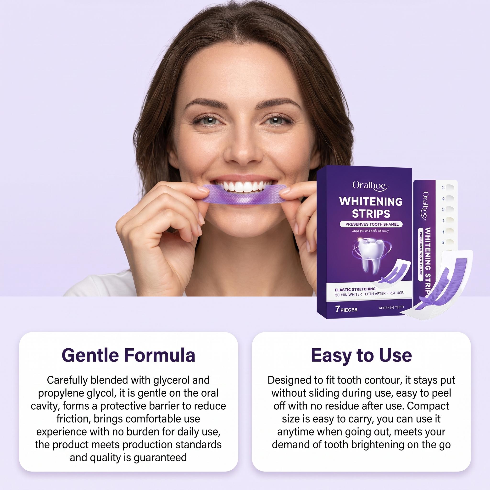 Purple Teeth Whitening Strips  - Teeth Whitening Shade Guide recension och pris