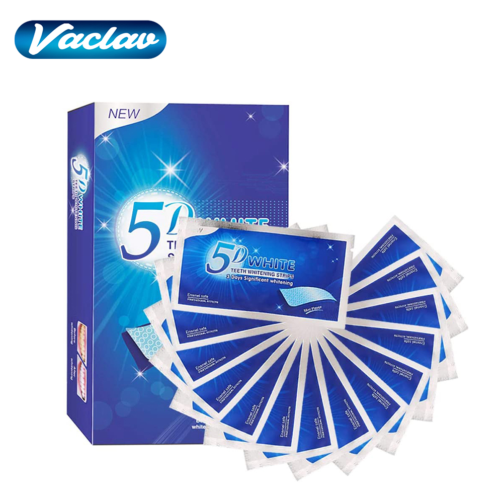 5D White Teeth Whitening Strip - Teeth Whitening With Hydrogen Peroxide recension och pris
