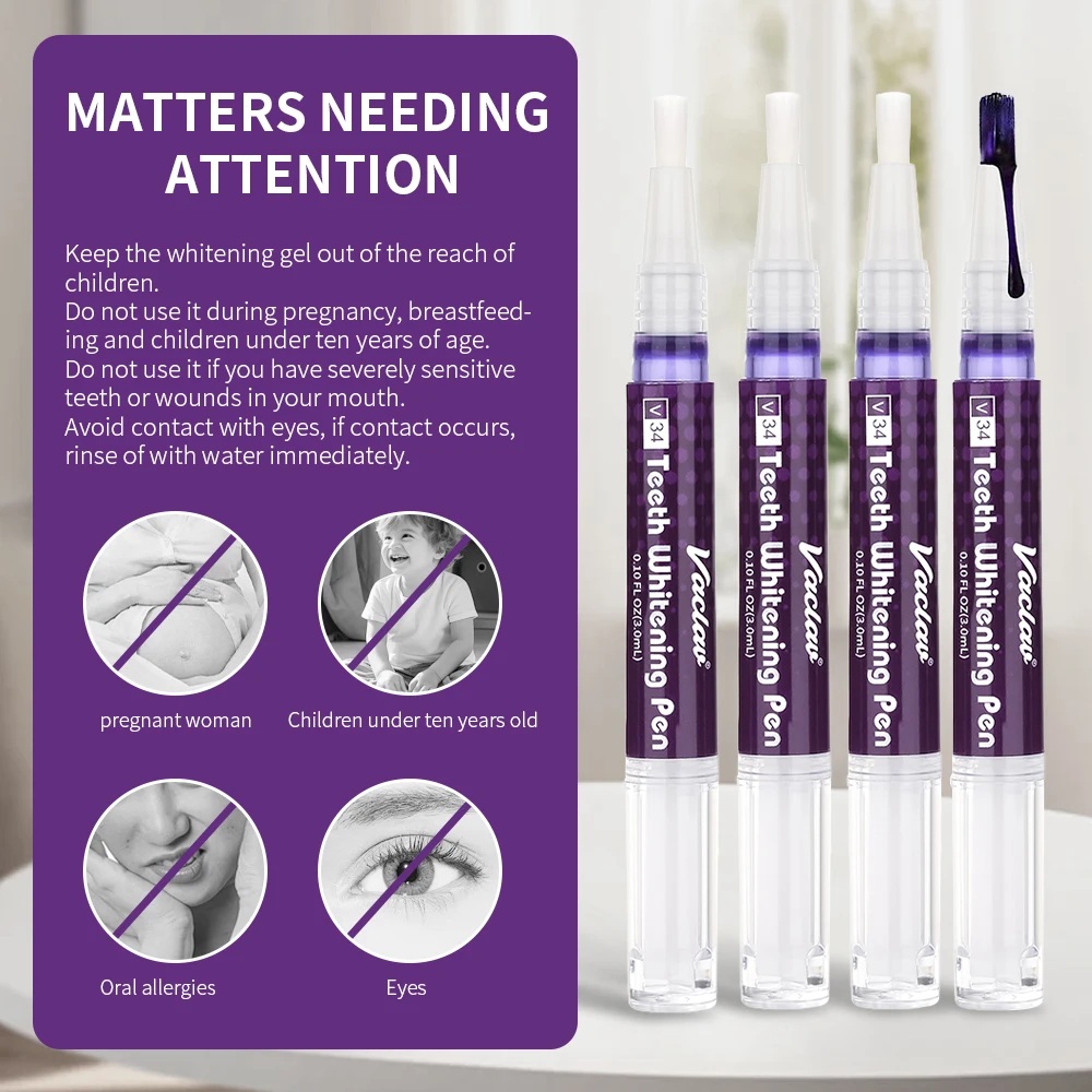 Vaclav V34 Purple Teeth Whiten - Teeth Whitening With Hydrogen Peroxide recension och pris