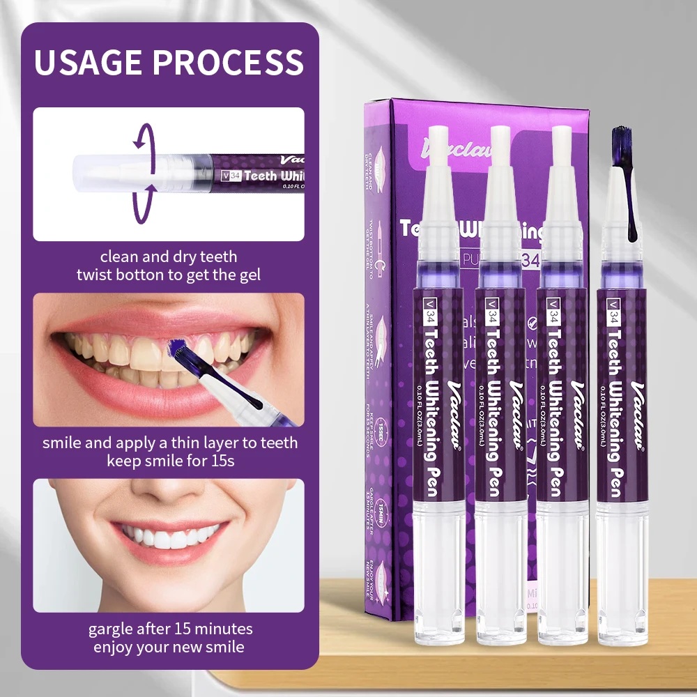 Vaclav V34 Purple Teeth Whiten - Teeth Whitening With Hydrogen Peroxide recension och pris