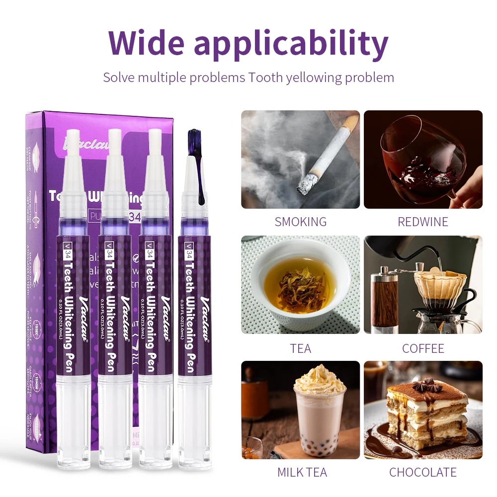Vaclav V34 Purple Teeth Whiten - Teeth Whitening With Hydrogen Peroxide recension och pris